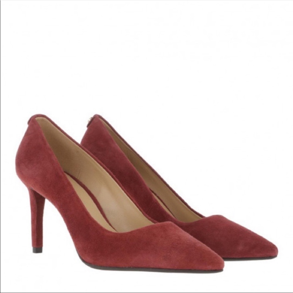 Michael Kors “Dorothy” Red Suede Pumps